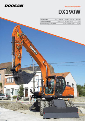 व्हील एक्सकेवेटर Doosan DX190W