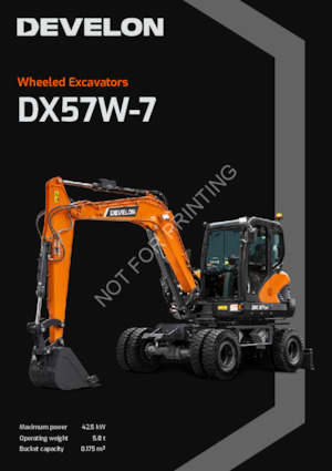 व्हील एक्सकेवेटर Develon DX57W-7 