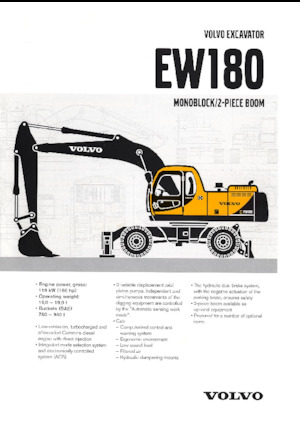 व्हील एक्सकेवेटर Volvo EW180