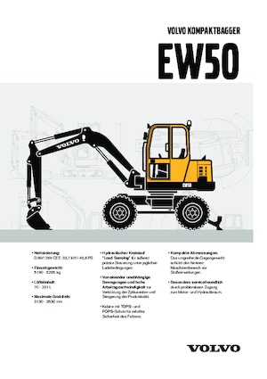 व्हील एक्सकेवेटर Volvo EW50V