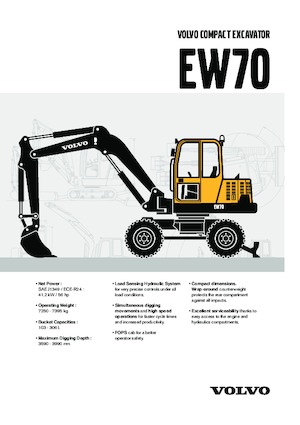 व्हील एक्सकेवेटर Volvo EW70V