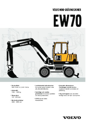 व्हील एक्सकेवेटर Volvo EW70V