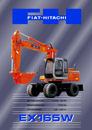 व्हील एक्सकेवेटर Fiat-Hitachi EX 165 W