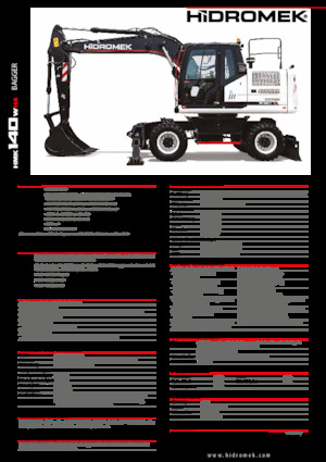 व्हील एक्सकेवेटर Hidromek HMK 140 W
