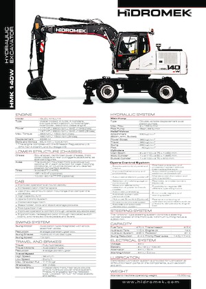 व्हील एक्सकेवेटर Hidromek HMK 140 W