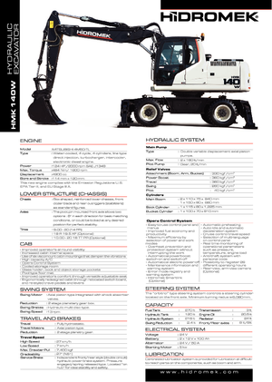 व्हील एक्सकेवेटर Hidromek HMK 140 W