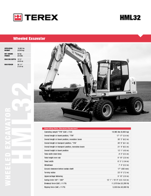 व्हील एक्सकेवेटर Terex-Schaeff HML 32