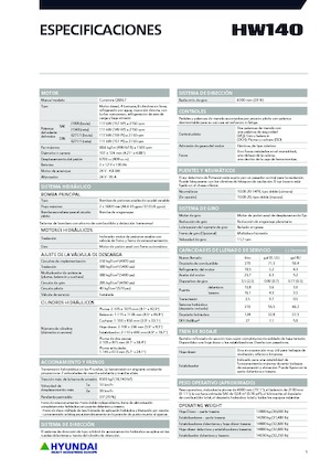 व्हील एक्सकेवेटर Hyundai HW140