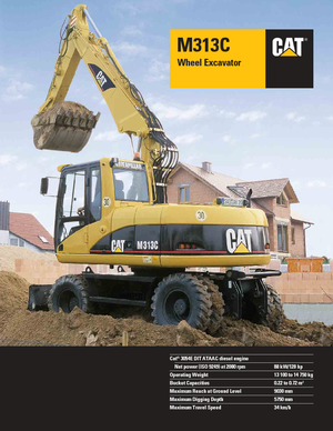 व्हील एक्सकेवेटर Caterpillar M 313 C VAH