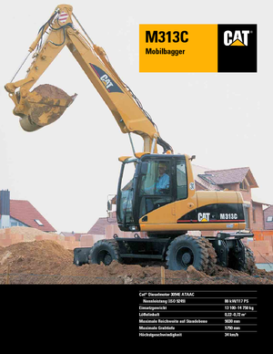 व्हील एक्सकेवेटर Caterpillar M 313 C VAH