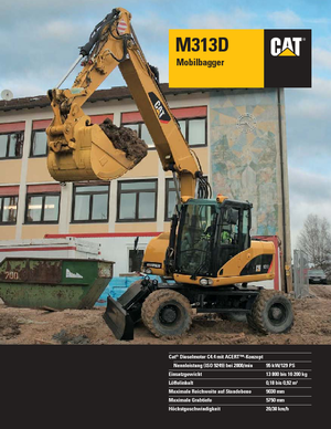 व्हील एक्सकेवेटर Caterpillar M313D Mono