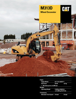व्हील एक्सकेवेटर Caterpillar M313D Mono
