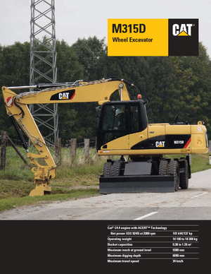 व्हील एक्सकेवेटर Caterpillar M315D VAH