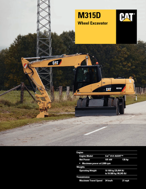 व्हील एक्सकेवेटर Caterpillar M315D VAH