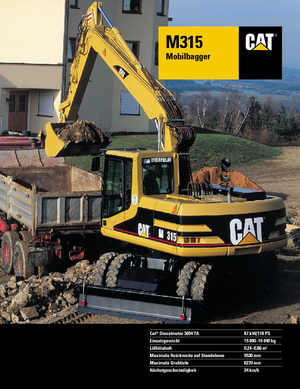 व्हील एक्सकेवेटर Caterpillar M 315 Mono