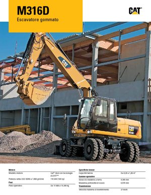 व्हील एक्सकेवेटर Caterpillar M316D Mono