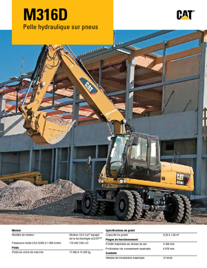 व्हील एक्सकेवेटर Caterpillar M316D Mono