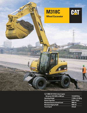 व्हील एक्सकेवेटर Caterpillar M 318 C VAH