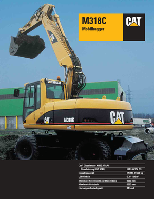 व्हील एक्सकेवेटर Caterpillar M 318 C VAH
