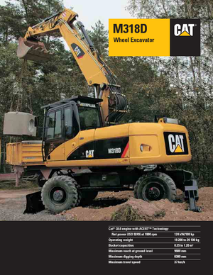 व्हील एक्सकेवेटर Caterpillar M318D Mono