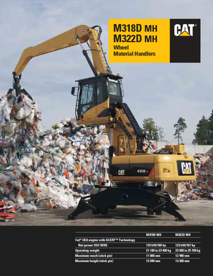 व्हील एक्सकेवेटर Caterpillar M322D MH