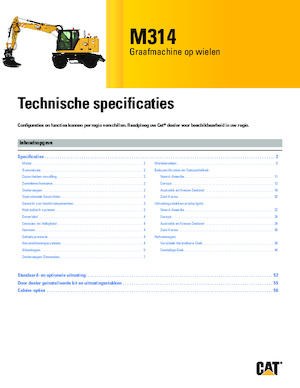 व्हील एक्सकेवेटर Caterpillar M314