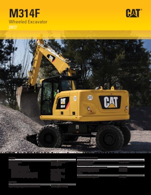 व्हील एक्सकेवेटर Caterpillar M314F