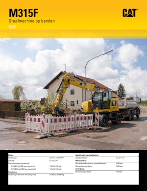 व्हील एक्सकेवेटर Caterpillar M315F