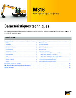 व्हील एक्सकेवेटर Caterpillar M316