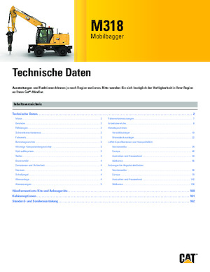 व्हील एक्सकेवेटर Caterpillar M318