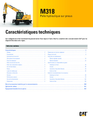 व्हील एक्सकेवेटर Caterpillar M318