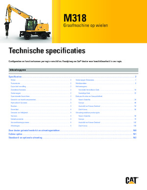 व्हील एक्सकेवेटर Caterpillar M318