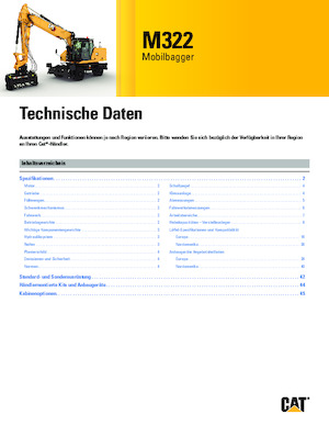 व्हील एक्सकेवेटर Caterpillar M322