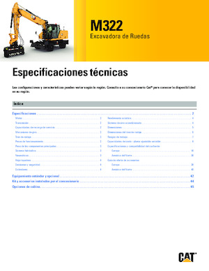 व्हील एक्सकेवेटर Caterpillar M322