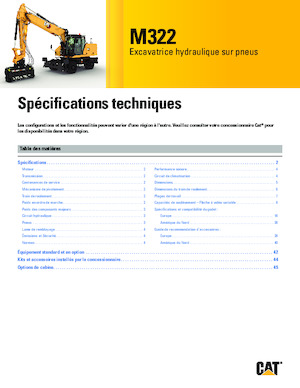 व्हील एक्सकेवेटर Caterpillar M322
