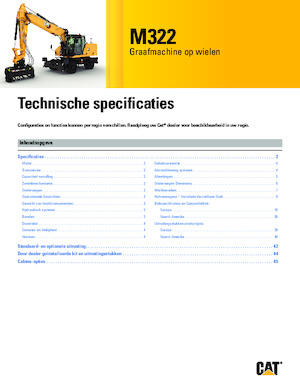 व्हील एक्सकेवेटर Caterpillar M322