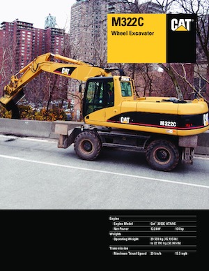 व्हील एक्सकेवेटर Caterpillar M322C