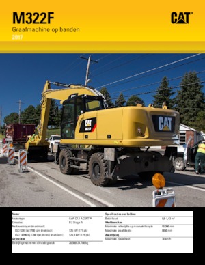 व्हील एक्सकेवेटर Caterpillar M322F