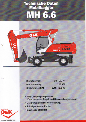 व्हील एक्सकेवेटर O&K MH 6.6