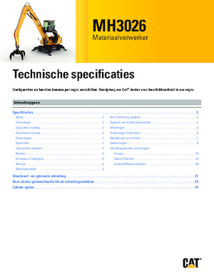 व्हील एक्सकेवेटर Caterpillar MH3026