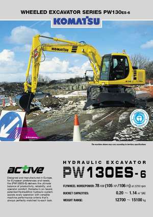 व्हील एक्सकेवेटर Komatsu PW130-6