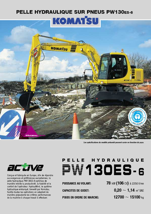 व्हील एक्सकेवेटर Komatsu PW130-6