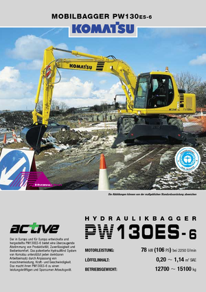 व्हील एक्सकेवेटर Komatsu PW130-6