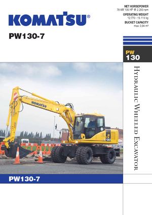 व्हील एक्सकेवेटर Komatsu PW130-7