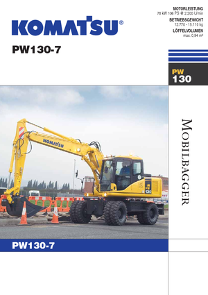 व्हील एक्सकेवेटर Komatsu PW130-7
