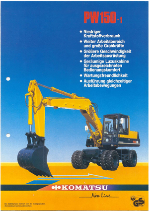 व्हील एक्सकेवेटर Komatsu PW150-1