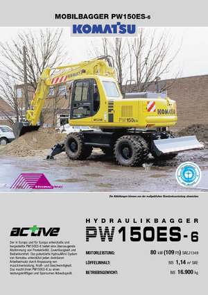 व्हील एक्सकेवेटर Komatsu PW150-6