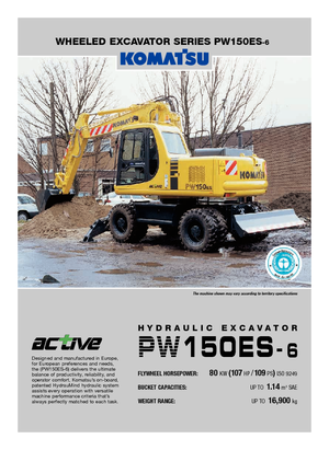 व्हील एक्सकेवेटर Komatsu PW150-6