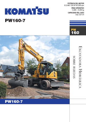 व्हील एक्सकेवेटर Komatsu PW160-7E0