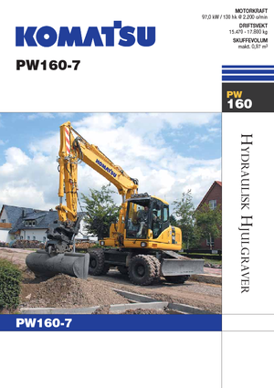 व्हील एक्सकेवेटर Komatsu PW160-7E0